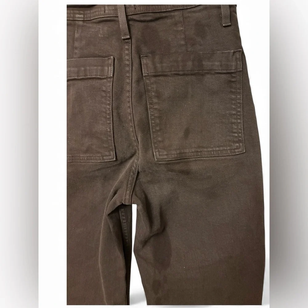 Letter To Juliet Brown Wide Leg Jeans with Distressed Hem - Picture 4 of 8